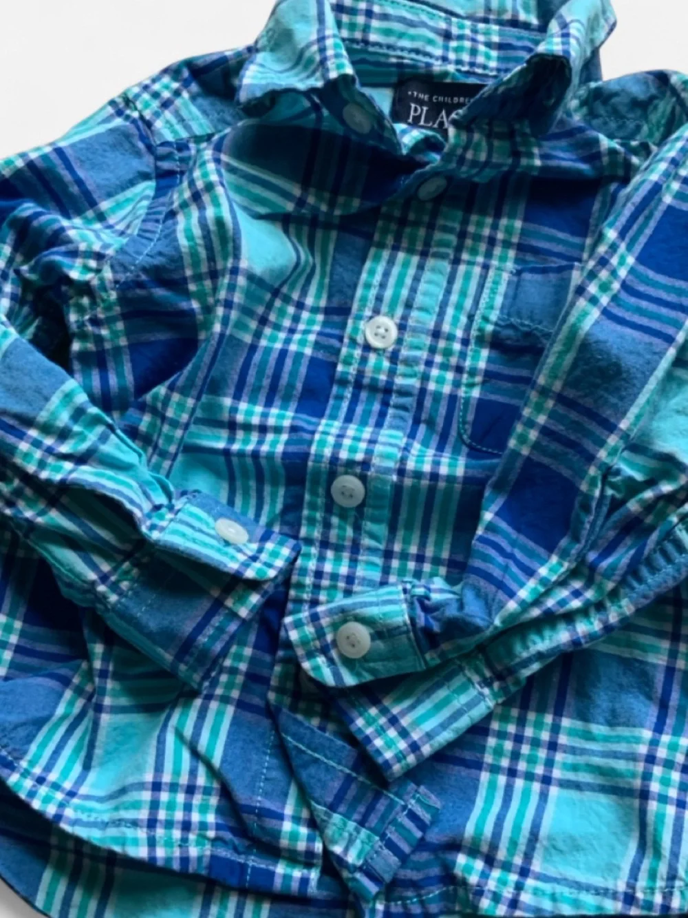 The Children's Place LS Plaid Button-Down Shirt Baby Boys 12-18M